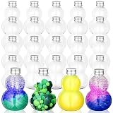 Suttmin 24 botellas sensoriales de plástico vacías con tapas de aluminio rellenables,