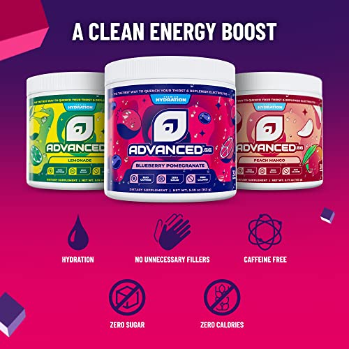 Advanced Hydration High-Performance Electrolyte Drink Mix With B Vitamins For All-Day Hydration - Caffeine Free, Zero Calories, Sugar Free, & Keto Friendly - (30 Servings, Blueberry Pomegranate) #TOP4