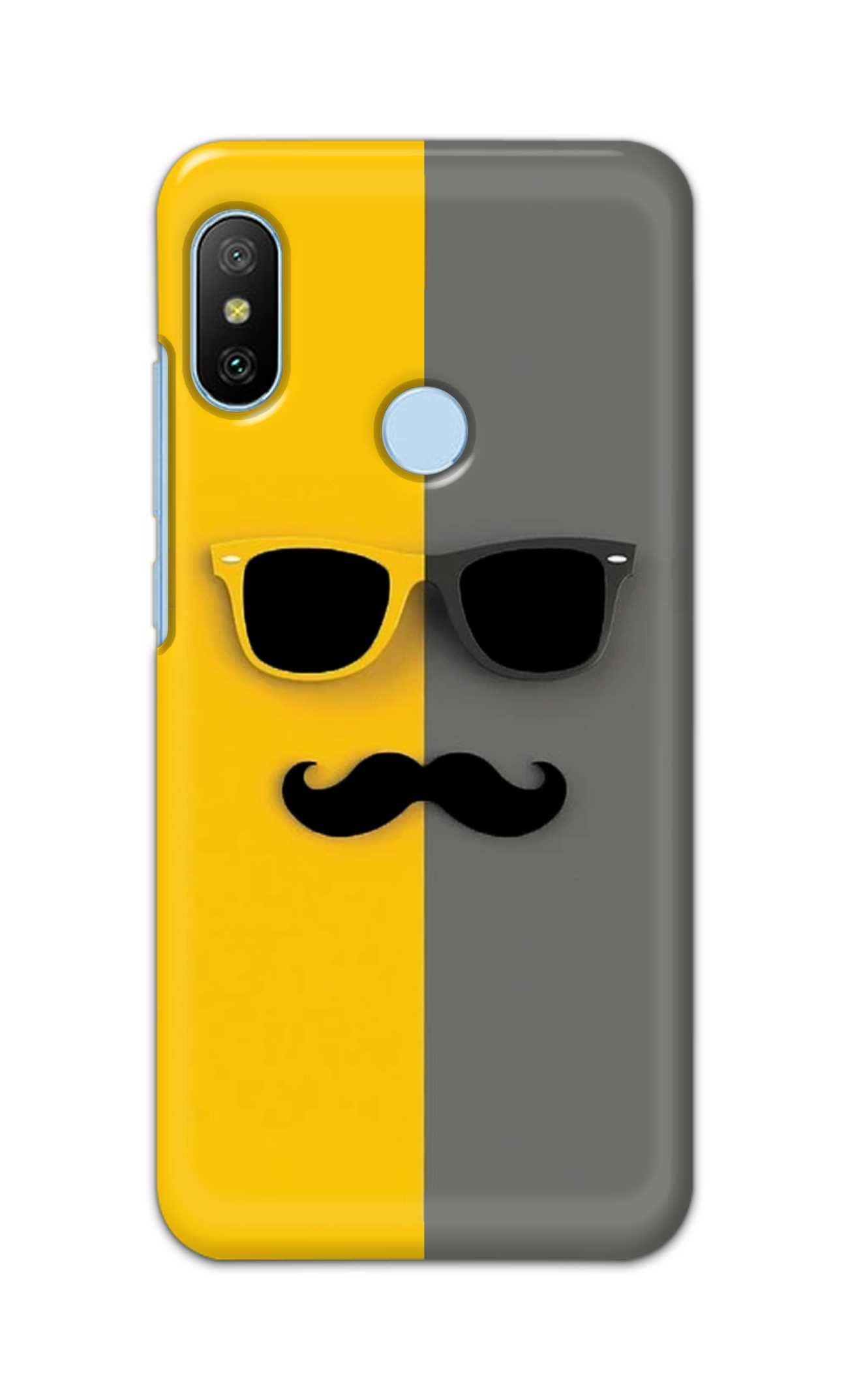 TweakyMod Designer Printed Hard Case | Cool Mustache Back Cover Compatible with REDMI 6 PRO