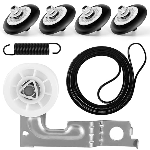 Dryer Roller Repair Kit For LG Kenmore Dryers 4581EL2002C Dryer Drum Roller 4581EL2002L,4400EL2001A Dryer Belt Upgraded 4561EL3002A Dryer Idler Pulley Ball bearing By WFRWFR OEM 7, 8 are Fit Models
