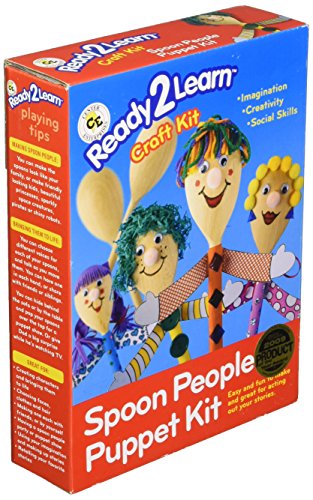 Ready 2 Learn Spoon People Puppet Kit - Craft Supplies for 4 DIY