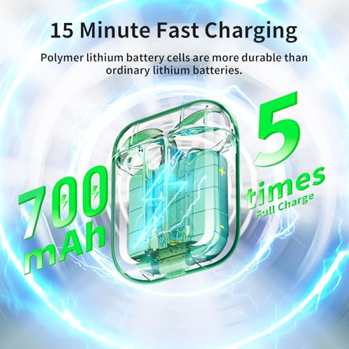 Kabelloses Ladecase Kompatibel mit Airpods 1 und 2 Generation,700 mAh Wireless Charging Case Original Ersatz Replacement,Bluetooth Pairing Sync Button