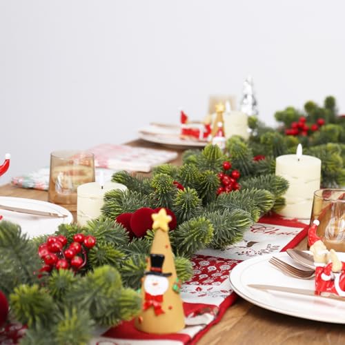 6FT Christmas Garland for Indoor Outdoor Table Fireplace Xmas Decorations - image 4