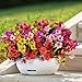Cherica 20 Pcs Plastic Flowers for Outdoors, Fake Outdoor Artificial Flowers for Outdoors UV Resistant, Fake Plants Artificial Plants Outdoor Plastic Plants, Silk Faux Spring Flowers for Outside