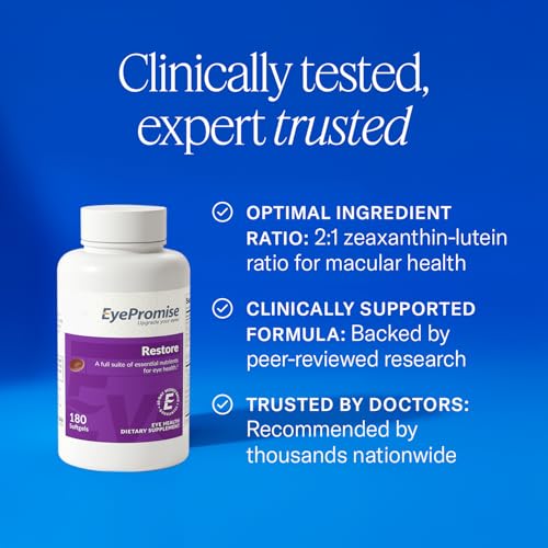 Image of EyePromise Restore Aging Eye Health Supplements, 180 Softgels