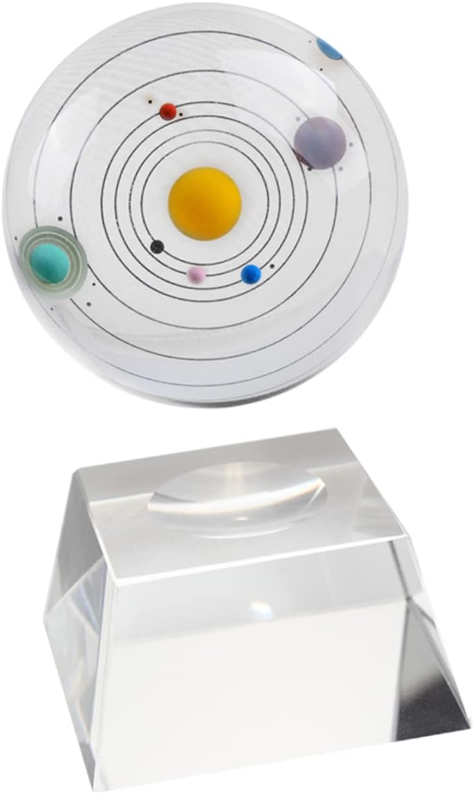 Ciieeo Solar System Model Balls Desktop Decor Crystal Ball Ornament Home Accessory Stylish Delicate
