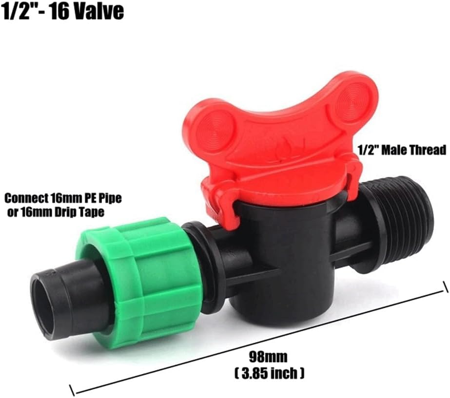 2-Hole Space 40cm Drip Tape Drip Irrigation System Kits, for Gardening Watering Kits Greenhouse Under Film Irrigation Drip Hose Accessories(50m Kits)