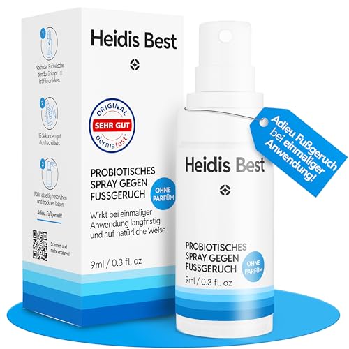 Heidis Best - Probiotisches Spray gegen Fußgeruch I 1 x aufsprühen & fußgeruchfrei für Monate I Hocheffektives Schuhspray gegen Geruch I Innovatives Mittel gegen Fußgeruch