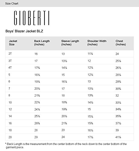 Gioberti Big Boys Formal Navy Blazer Jacket, Size 14 #TOP4