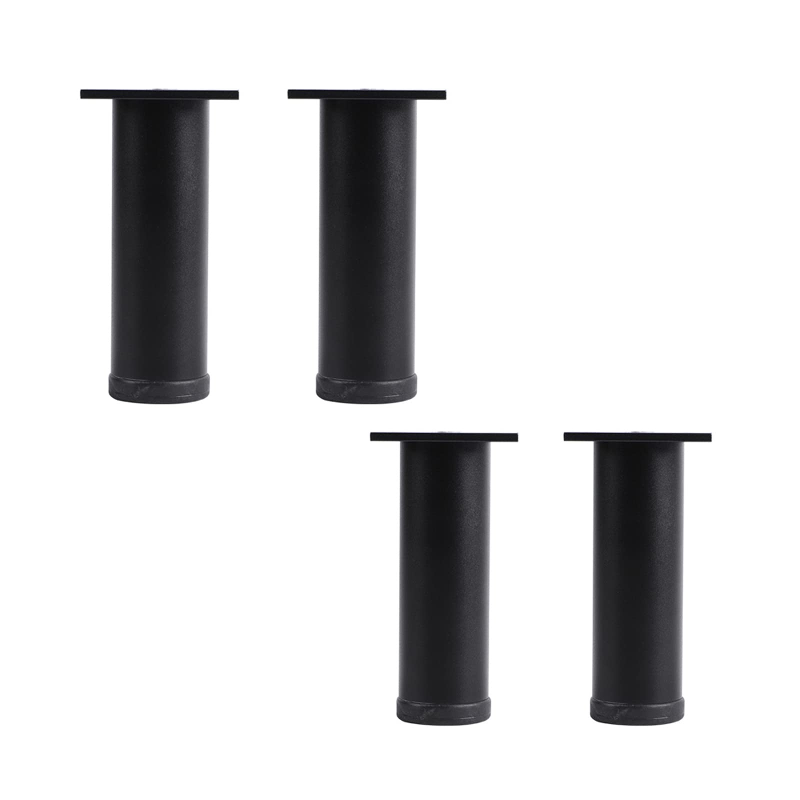 tafelpoot, meubelpoten, 4 stuks tafelpoten van aluminiumlegering, tafelpoten, verstelbaar 8 mm/0,31 inch, vervangende poten, vloerbeschermingsmat, met schroeven, drie kleuren (25 cm/9,8 inch, zwart