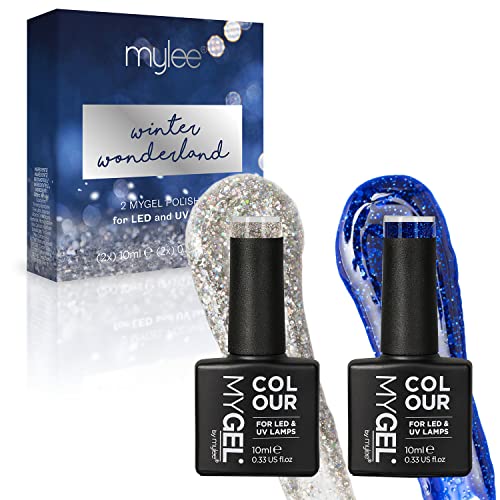 MyGel Nagellack von MYLEE Winter Wonderland Duo Kit 2x10ml UV/LED Nail Art Maniküre Pediküre für den professionellen…