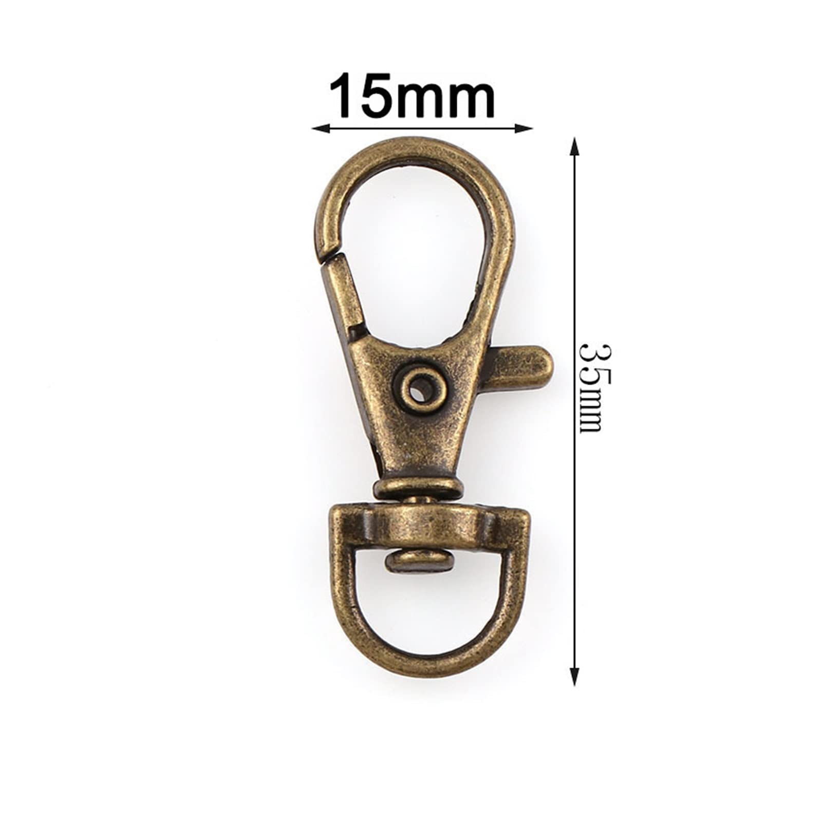 35 Pezzi Ganci A Scatto Con Anelli - Lega Di Zinco, Per Portachiavi E Fai Da Te