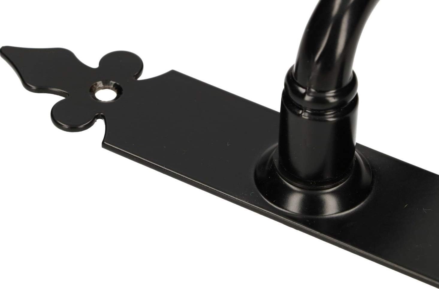 Maniglia per porta 72 mm PZ/BB/WC Maniglia per porta, maniglia per porta, set decorativo nero universale interno esterno ferro battuto antiruggine (BB)