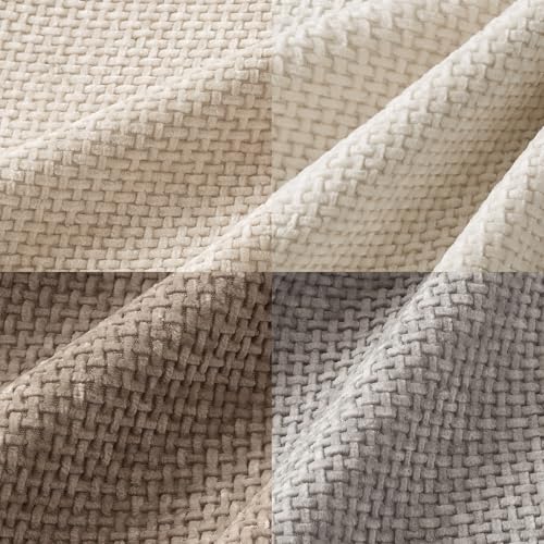 Image of MIULEE Pack of 4 Couch Throw Pillow Covers 16x16 Inch Neutral Beige /Brown Soft Decorative Chenille Pillow Covers Farmhouse Accent Cushion Covers for Boho Spring Home Decor Sofa Bedroom Living Room