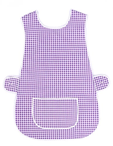LINEN CLOSET Womens Tabards with Pockets for Men Ladies Cleaning Catering Chef Kitchen Aprons Unisex Hygea Tabard Apron Work Tabards