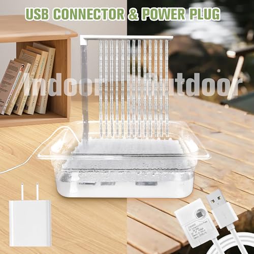 Image of Parrot Bathtub Automatic Bath Shower Bird Bath for Cage with 180 Circulating Faucet Double Row Holes Contains USB and Power Plug for Medium Birds with 2 Wood Bird Cage Perch