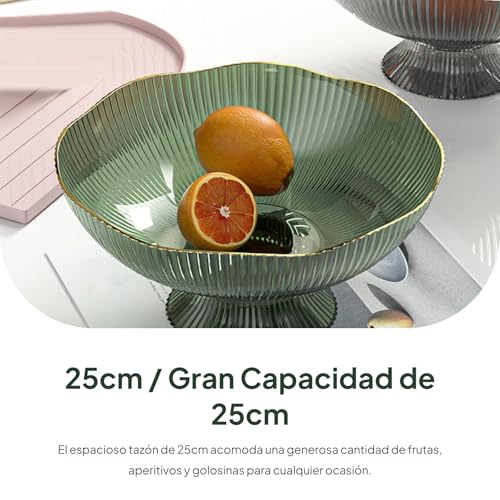Miniatura 8 de Folpus Frutero Para Mostrador De Cocina, Frutero De Pedestal Para Encimera De Mesa, Fruteros Decorativos, Verde