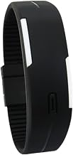 Generic Mens Womens Rubber Red LED Modern Sport Digital Wrist Watch Unisex Black