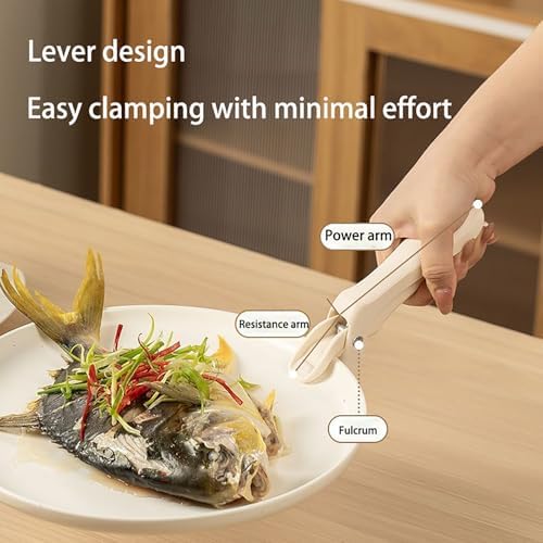 Heat-Resistant Silicone & Plastic Kitchen Tongs, Non-Slip Grip, Ideal for Steaming & Baking, Durable Red Cooking Utensils for BBQ & Food Serving