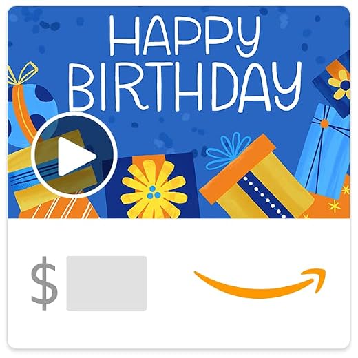 Amazon eGift Card - Happy Birthday Presents (Animated)