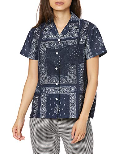 [ザノースフェイス] ショートスリーブクライミングサマーシャツ バンダナRブルー S