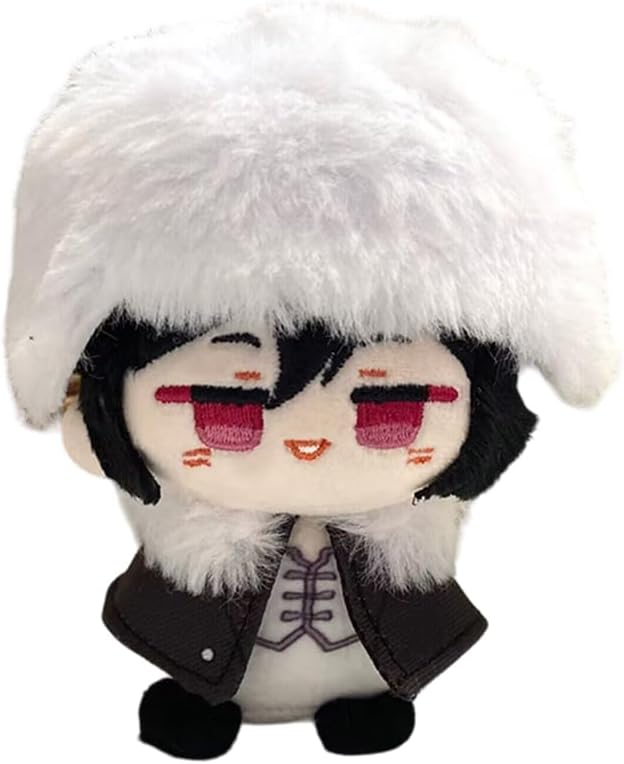 CALEMBOU Anime Plush Keychain for Backpack, 4" Cute Chibi Plush Figure Key Chain Pendant, Fyodor Plush for BSD Fans