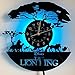 Produktbild KingLive Cartoon Der König der Löwen Wanduhr, Simba Vinyl Schallplatte Wanddekoration,Weihnachten & Halloween Deko, Simbas Königreich Wohnzimmer Küche Uhr(Mit LED-Nachtlicht