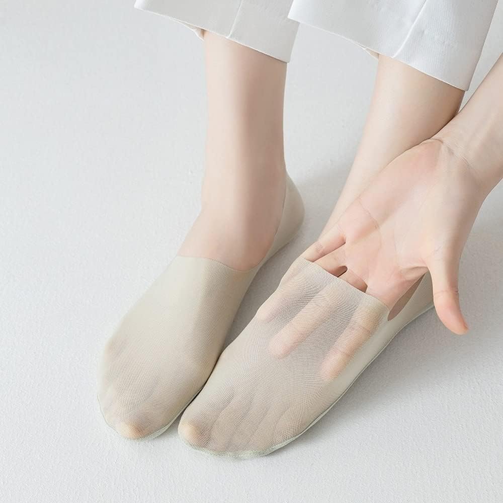 ELEG & STILANCE Women's Low Cut Invisible Net Socks No Show Loafer Toe Anti Slip Foot Socks Set For Sneaker and Loafers (IN, Alpha, Free Size, 5, Net Socks 2) 2