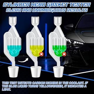 WEILAOK Tester di Guarnizione a Testa Cilindrica, Tester per Guarnizione Testata CO2 - Diagnosi Rapida e Affidabile per 50 Test, Kit Universale Rilevatore di Perdite CO₂ per Auto e Moto