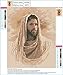 DIY 5D Diamond Painting by Number Kit, LPRTALK Full Square Drill Diamonds Painting Religion Jesus Christ Rhinestone Embroidery Cross Stitch Supply Arts Craft Canvas Wall Decor 14X16 inches