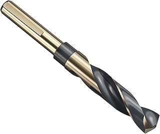 PATIKIL 11/16" Drill Bit, 1/2" Reduced Shank 4341 High Speed Steel Drill Bit for Hard Metal Wood Steel Black and Gold
