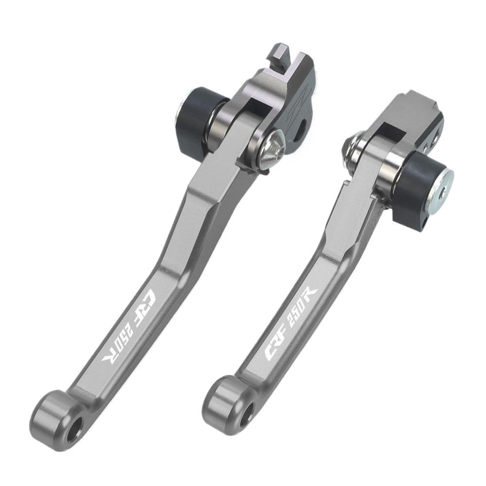 ZDGxfhSRH Motorcycle Brake Clutch Levers for Ho&n&da CRF250R CRF 250R 2004 2005 2006 Pivot Brake Clutch Levers Motorcycle Parts Brakes Handle CRF250 R(A Pair Gray)