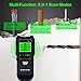 Stud Finder Wall Scanner - 5 in 1 Electronic Stud Detector with Upgraded Smart Sensor, Audio Alarm and HD LCD Display for the Center and Edge of Wood, AC Wire, Metal and Studs Detection(Frosted Black)