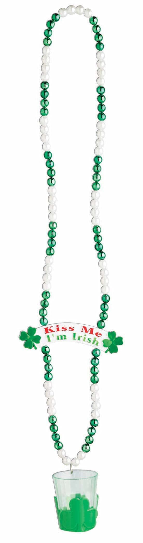 Forum 69726 Bead Shot Glass Kiss Me I'M Irish Party Supplies, One Size