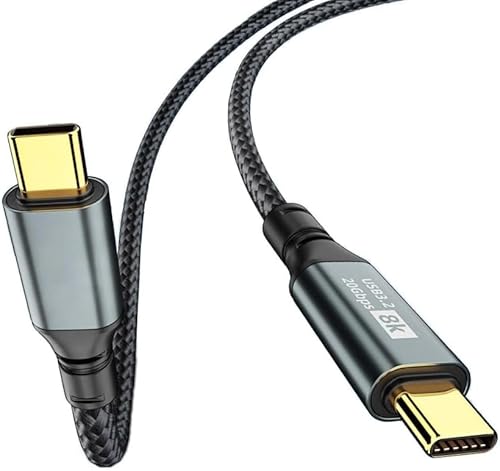 USB C ケーブル Type-C 充電 【PD対応 100W急速充電/ USB 3.2 Gen2*2標準 20Gbpsデータ転送】 USB-C to USB-C 超高速充電 8K/60Hz映像出力 超高耐久 ナイロン編み iPhone15/ MacBoo