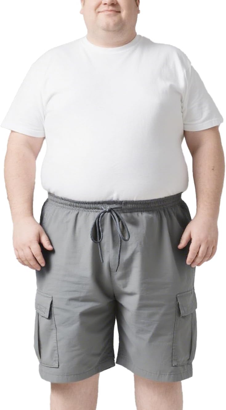 Men Big and Tall Cargo Shorts Quick Dry Work Shorts Outdoor Casual Summer Hiking Pants with Multi Pockets