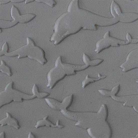 Texture Tile - Flying Dolphins Embossed
