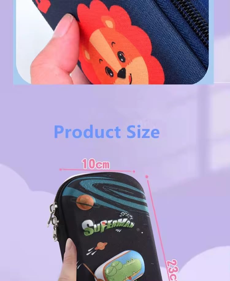 Image of Amitasha Cartoon Pen Bag, 3D Three-Dimensional Pencil Case, Large Capacity Multi-Functional EVA Pencil Box, Stationery Case for School (Magical Castle)