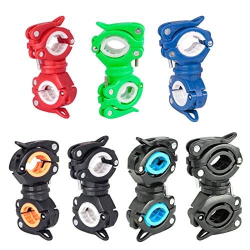 Flashlight Mount Holder Universal Led Light Mounting Holder 360°-Rotation Clip-Clamp for Flashlight Cycling Mounting Bracket