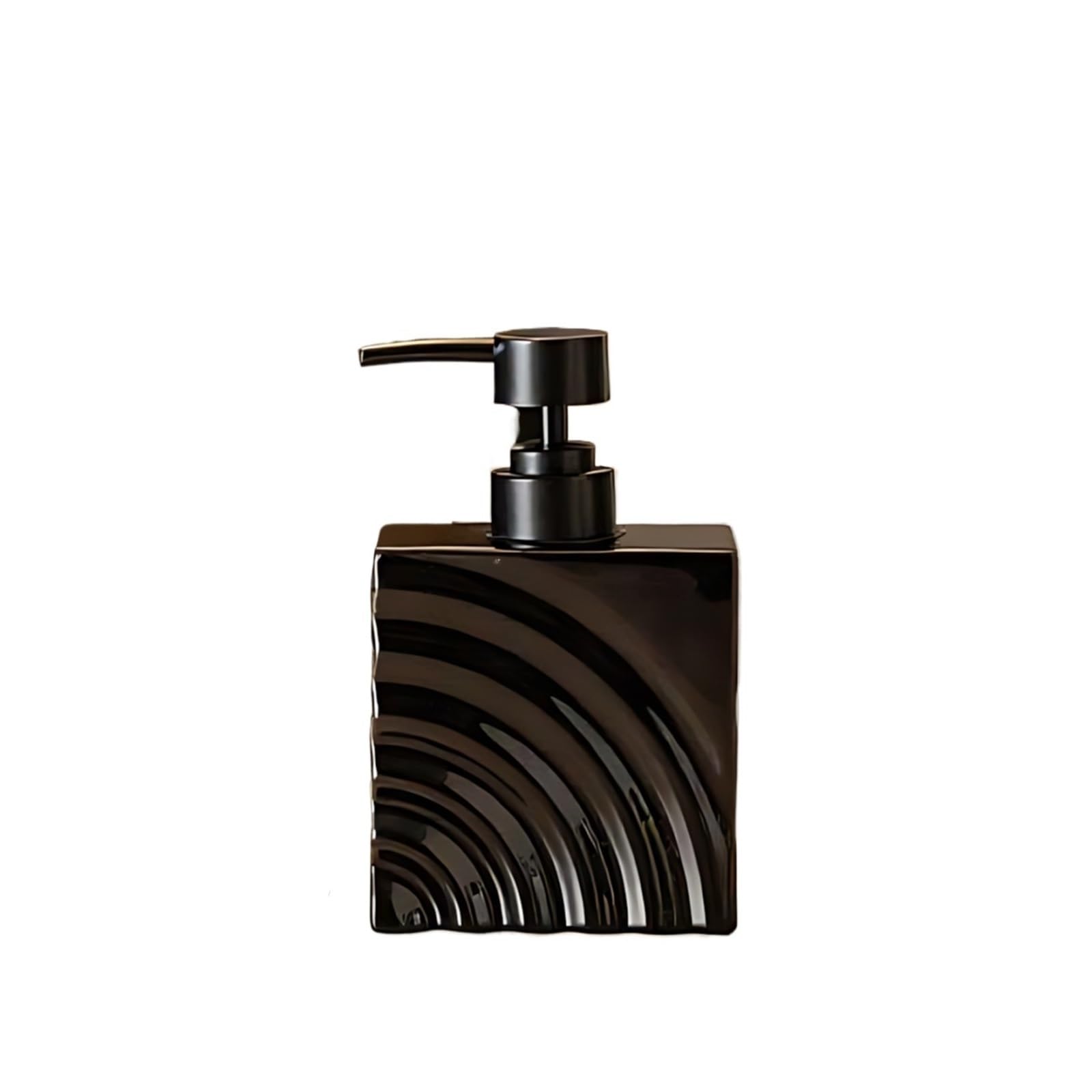 Soap Dispenser Household Ceramic Soap Dispenser With Pump Hotel Bathroom Shower Gel Lotion Bottle(Black)