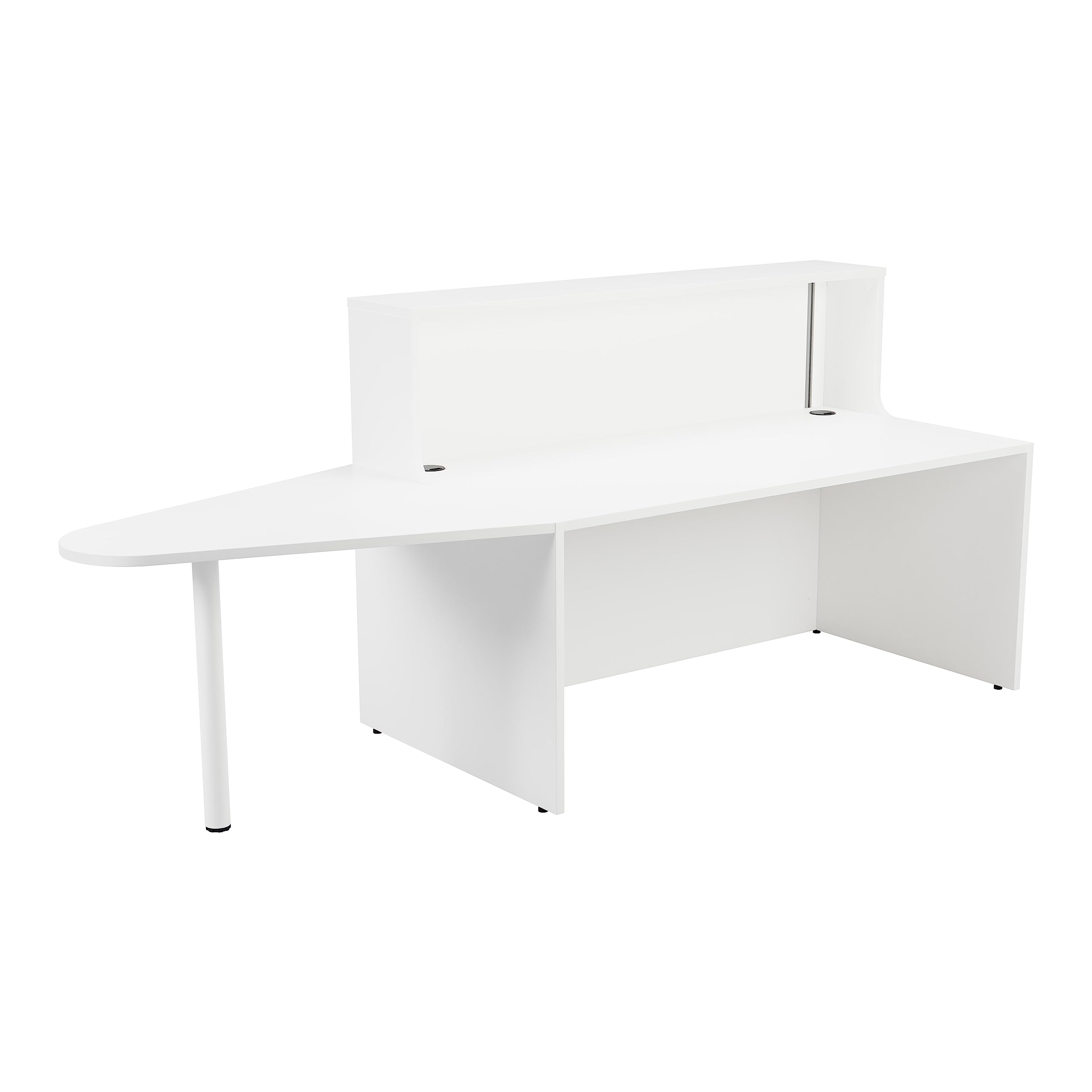 Office Hippo Reception Desk Unit With Extension, Table, Office, White, 240 x 89 x 116.5