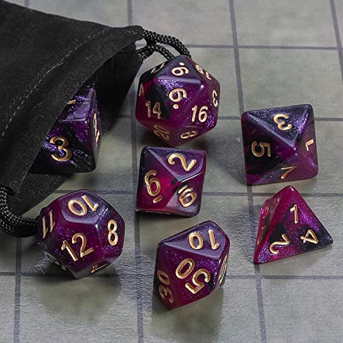 Image of CiaraQ 7pcs Polyhedral Dice Set for Dungeon and Dragons MTG Table Games