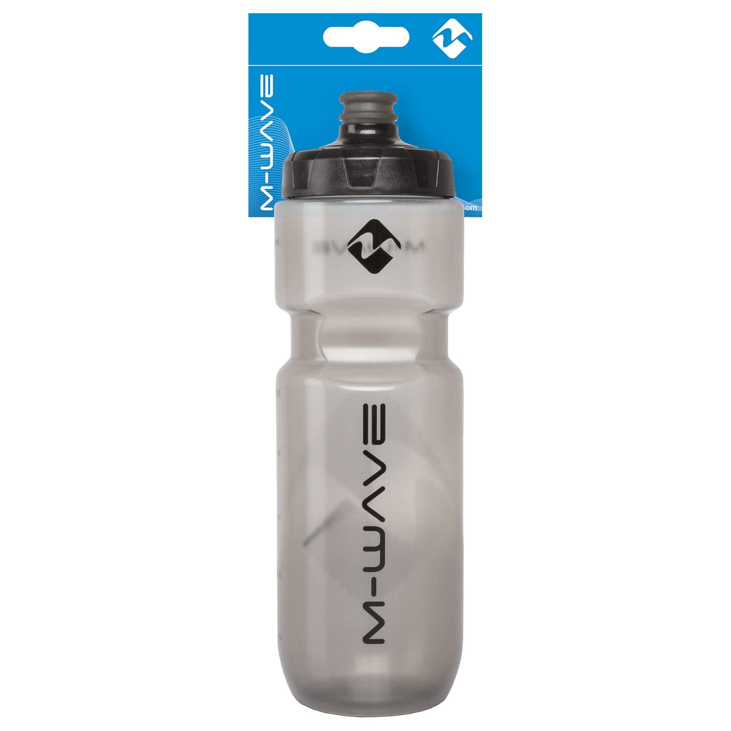 M-Wave PBO 750 butelka na napoje, wysokiej jakości tworzywo sztuczne, czarna, przezroczysta, 750 ml