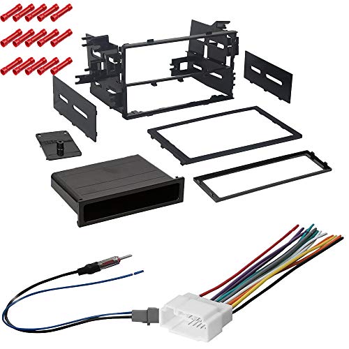 CACHÉ KIT311 Bundle with Car Stereo Installation Kit for Honda Pilot 2006 – 2008 Dash Mounting Kit, Antenna and Harness for Single or Double Din Radio Receivers (4 Item)