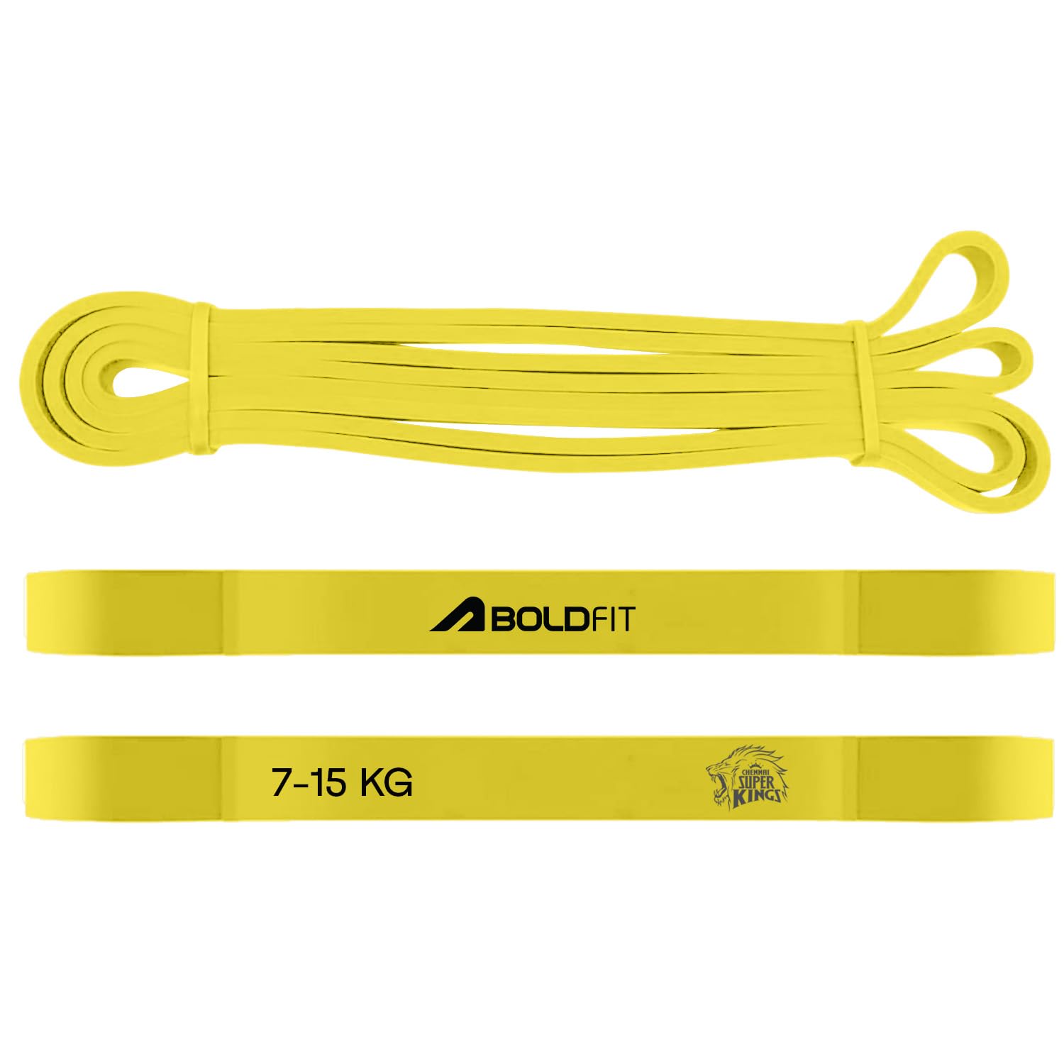 BoldfitMumbai Indians (MI) Official Merchandise Heavy Resistance Band for Workout Exercise & Stretching Pull Up Bands for Home Exercise for Gym Men & Women Resistance Bands Loop, Toning Bands Blue (3-7 Kg)