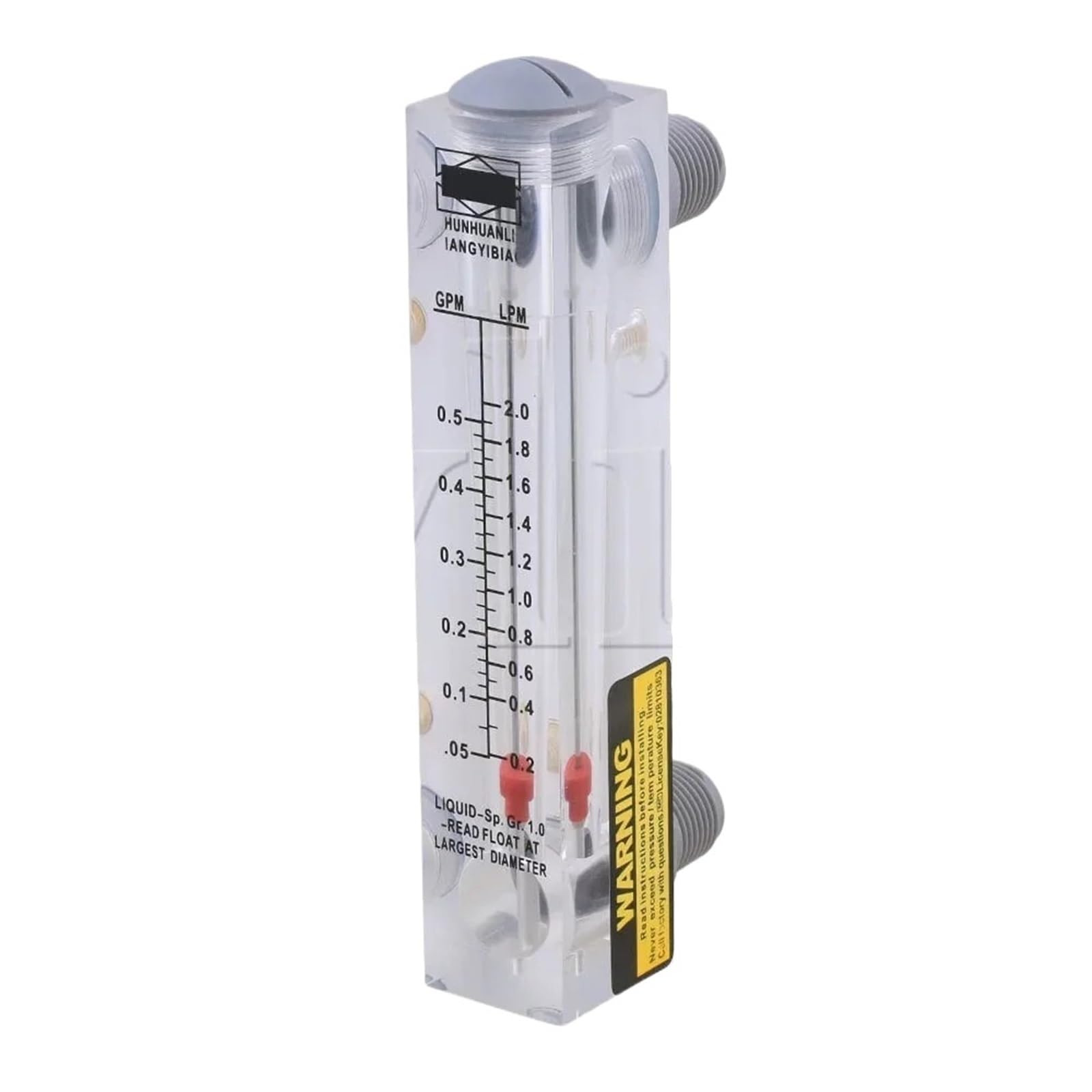 Umobxkifn One Color 1Pcs Panel Type Liquid Flowmeter Water Flow Meter 0.05-0.5Gpm 0.2-2Lpm Lzm-15