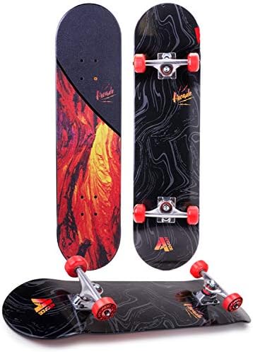 Arcade Pro Skateboard 31" Standard Complete Skateboards Professional Complete Board w/Concave - Skate Boards Great for Beginners, Adults, Teens, Youth & Kids