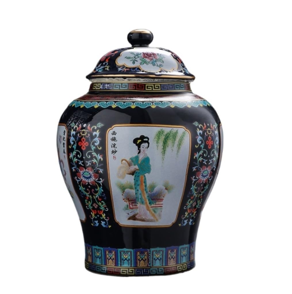 Vase pot de gingembre en céramique blanche | Décoration intérieure élégante pour buffet