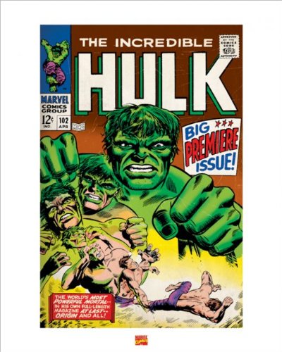 Poster Hulk Marvel 40x50 cm - Affiche décoration murale salon et chambre