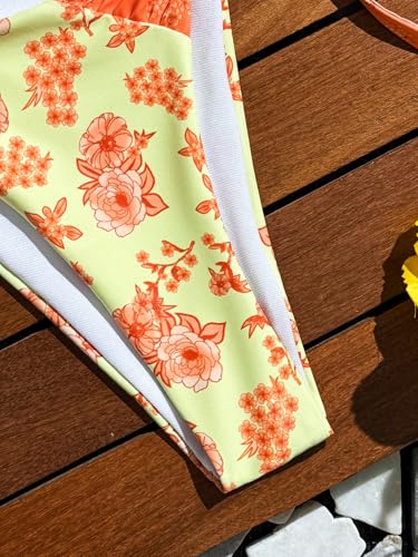 Image of BYFINECANY Women's Floral Printed Bathing Suit Halter Paisley Summer Swimsuit Bikinis Set